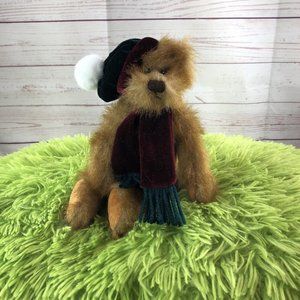 PBC International Teddy Bear Plush Stuffed Animal Toy  11'' velvet hat & Scarf